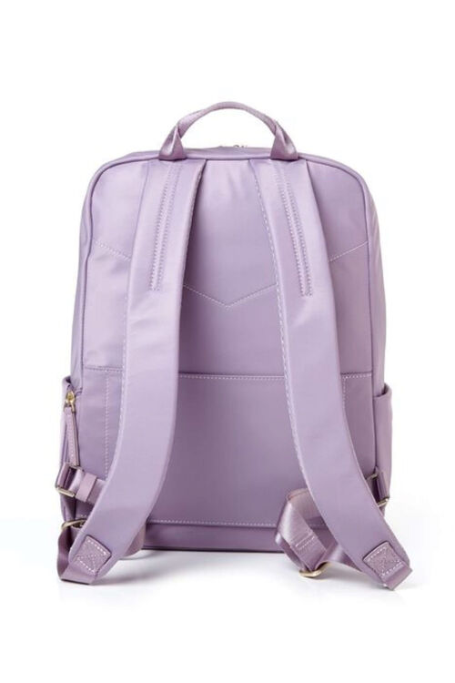 Purple leather backpack sales