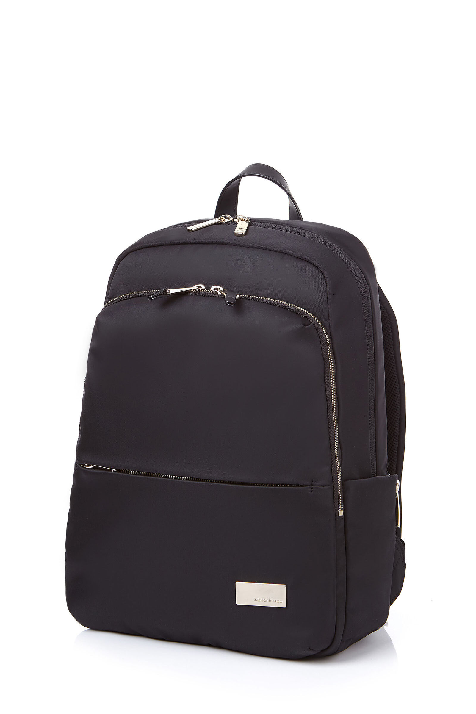 Red discount black backpack