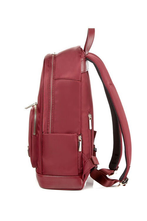 Red discount leather backpack