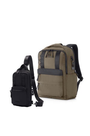 Lyndon Rectangle Backpack 16"6 + Sling Bag