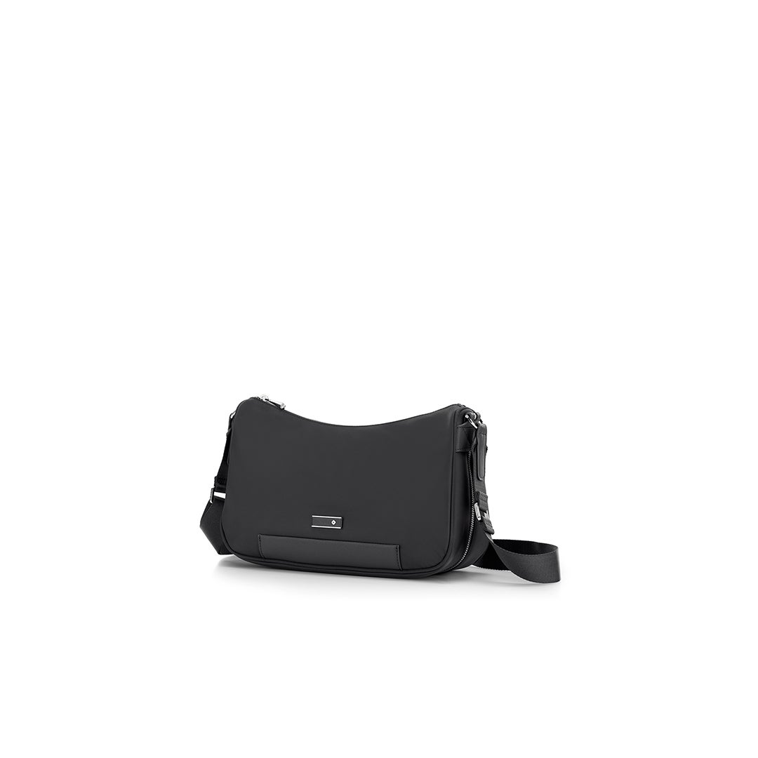 Rounded Shoulder Bag In Black | Zalia 3