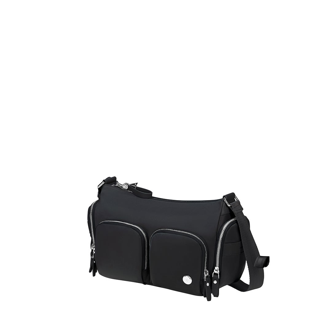 Shoulder Bag Multi Pkt In Black | Karissa Evo